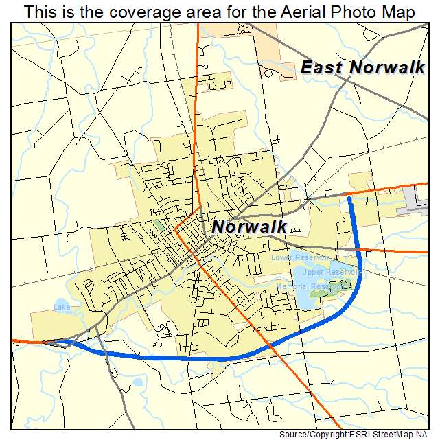 Norwalk, OH location map 