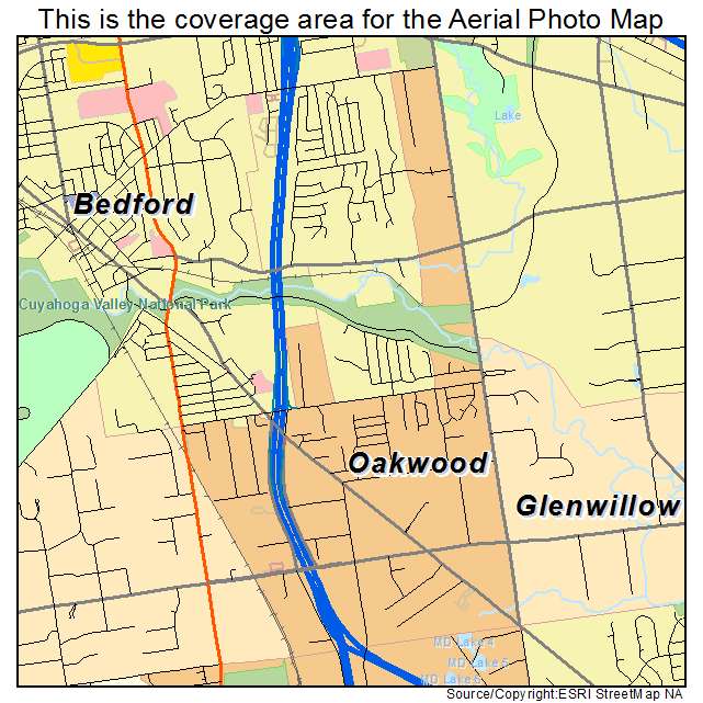 Oakwood, OH location map 