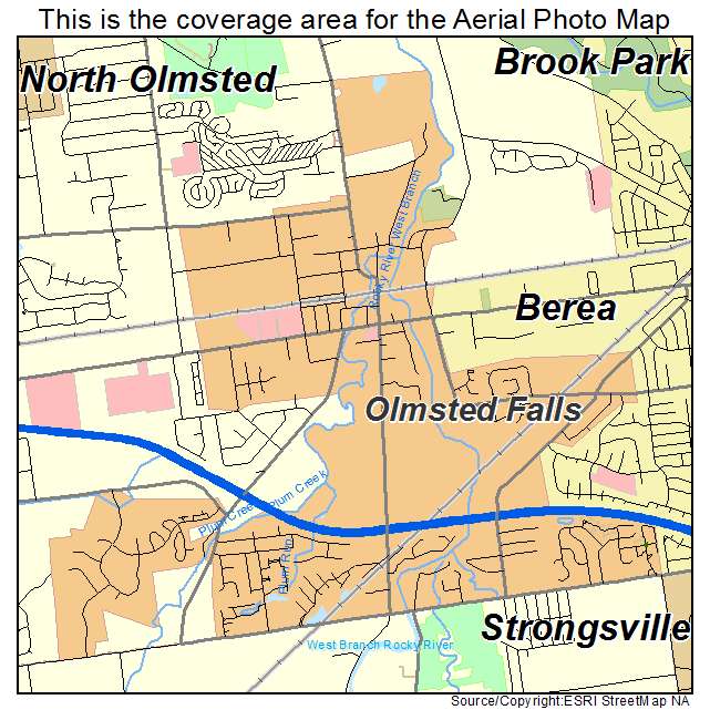 Olmsted Falls, OH location map 