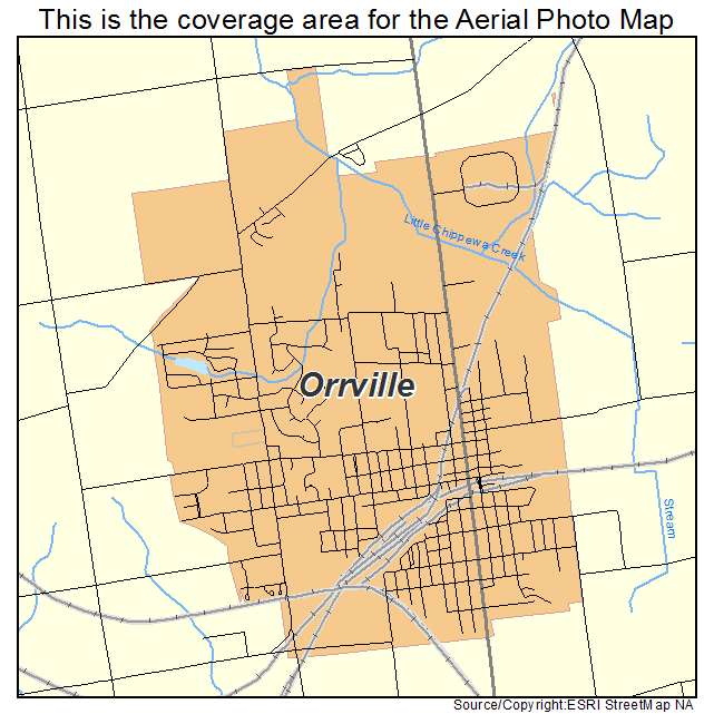 Orrville, OH location map 
