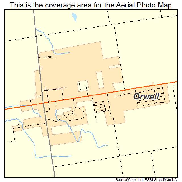 Orwell, OH location map 