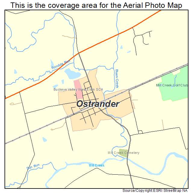 Ostrander, OH location map 