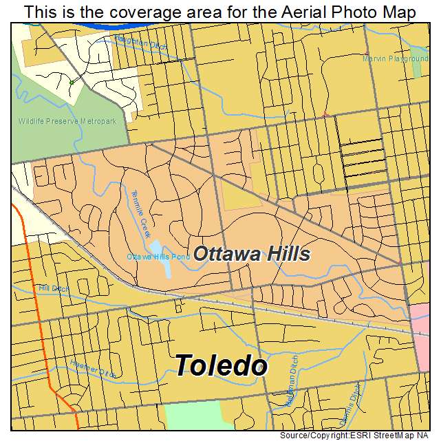 Ottawa Hills, OH location map 
