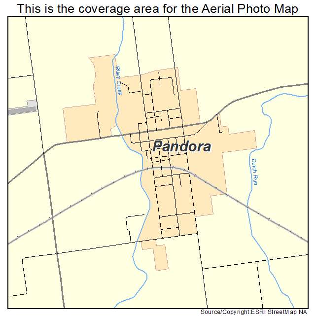 Pandora, OH location map 