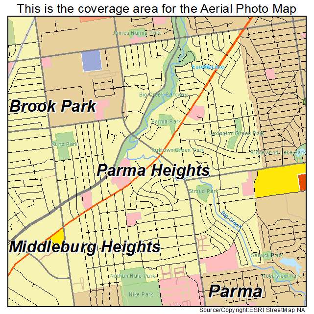 Parma Heights, OH location map 