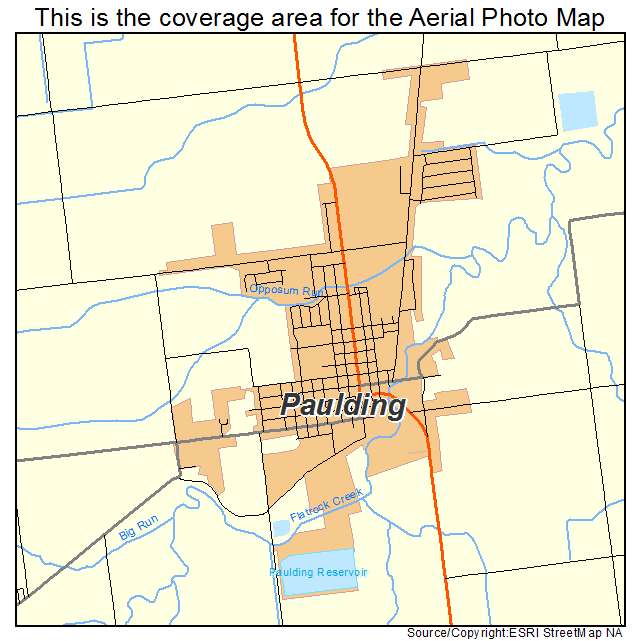 Paulding, OH location map 