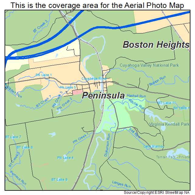 Peninsula, OH location map 