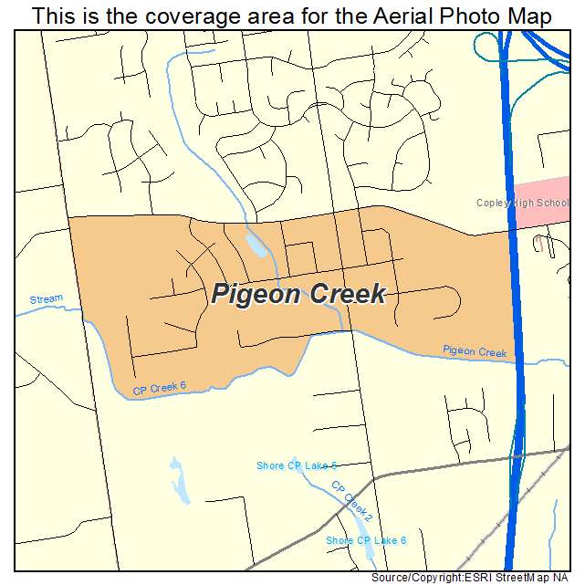 Pigeon Creek, OH location map 