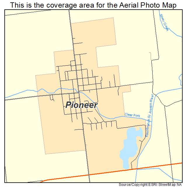 Pioneer, OH location map 