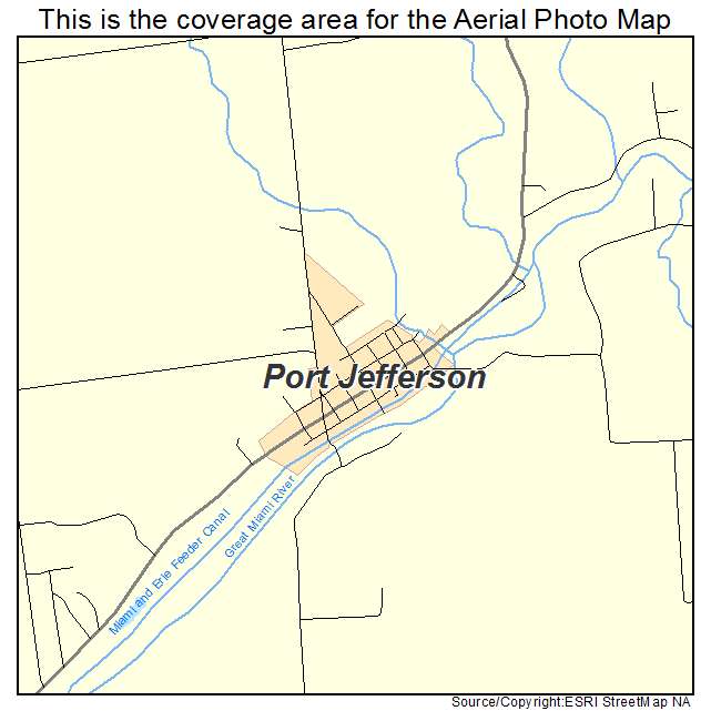 Port Jefferson, OH location map 