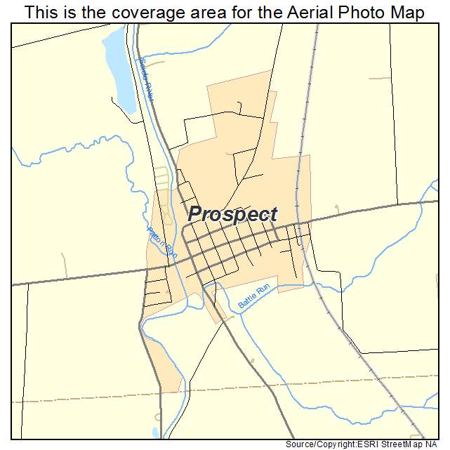 Prospect, OH location map 