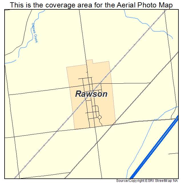Rawson, OH location map 
