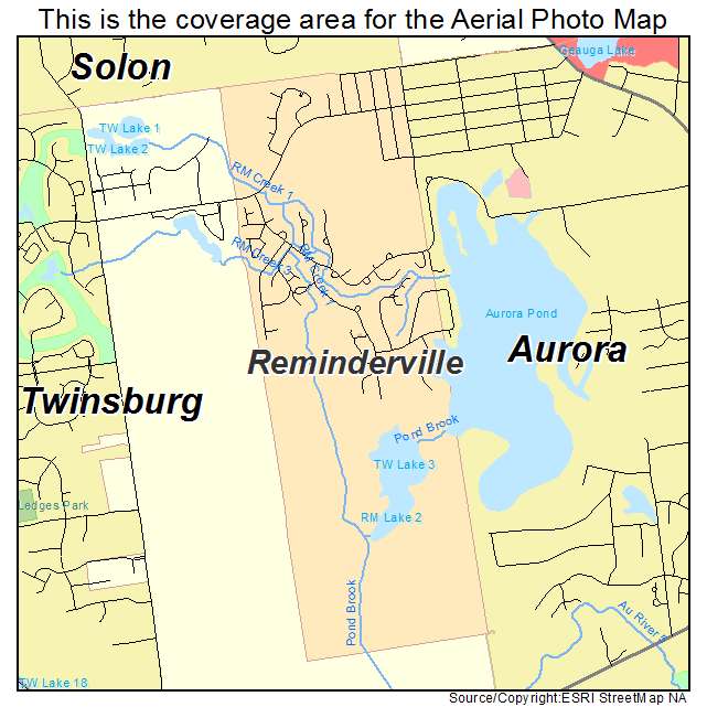 Reminderville, OH location map 