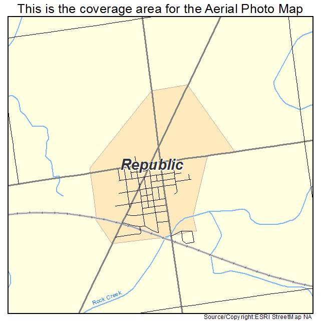 Republic, OH location map 