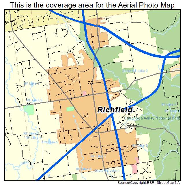 Richfield, OH location map 