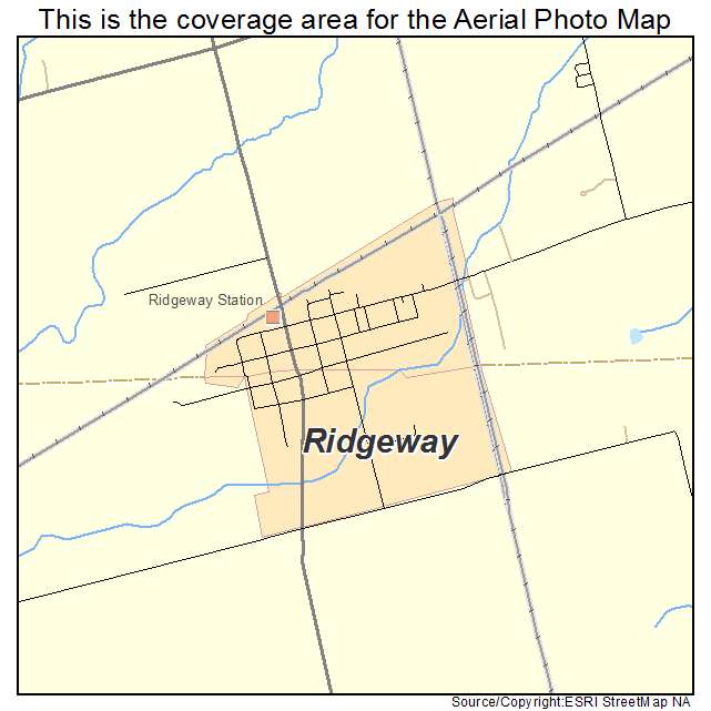 Ridgeway, OH location map 