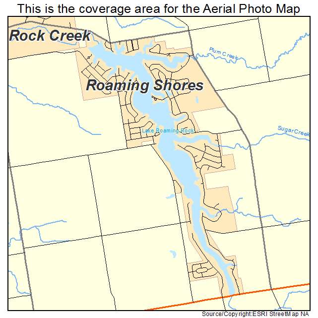 Roaming Shores, OH location map 