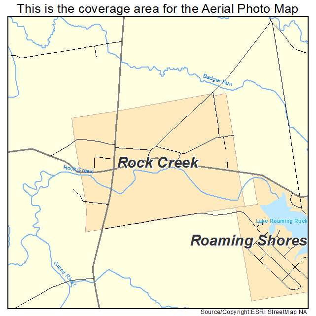 Rock Creek, OH location map 