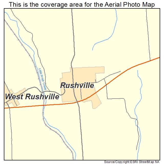 Rushville, OH location map 