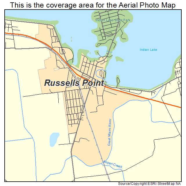 Russells Point, OH location map 