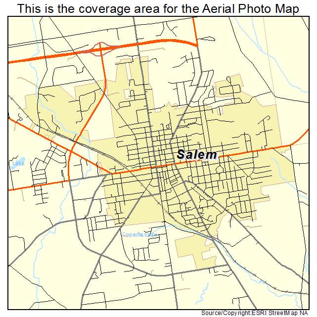 Salem, OH location map 