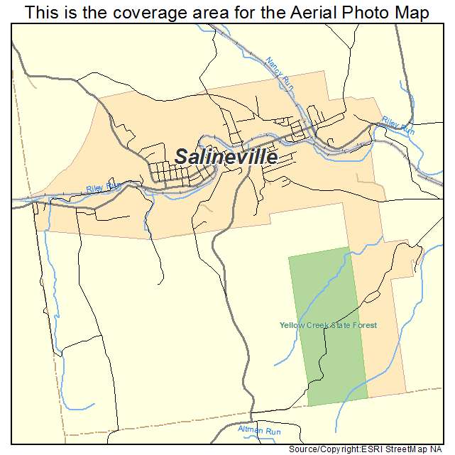Salineville, OH location map 