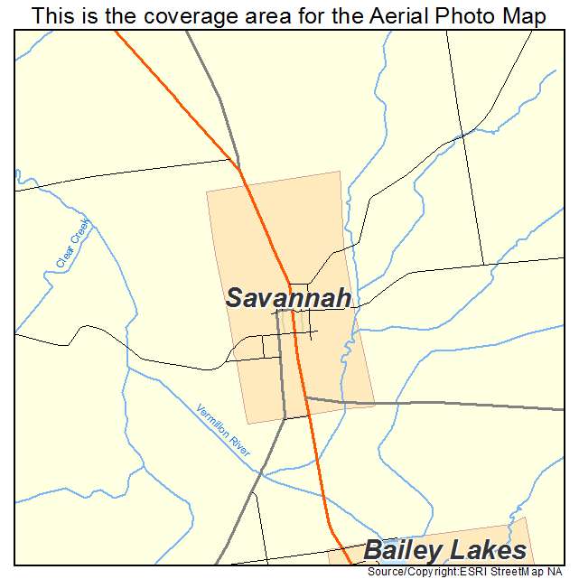 Savannah, OH location map 