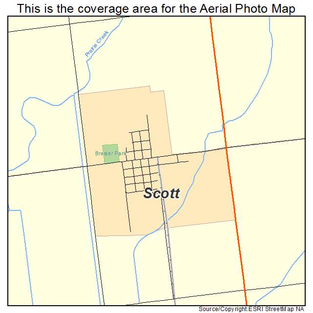 Scott, OH location map 
