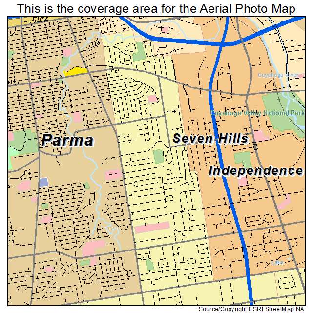 Seven Hills, OH location map 