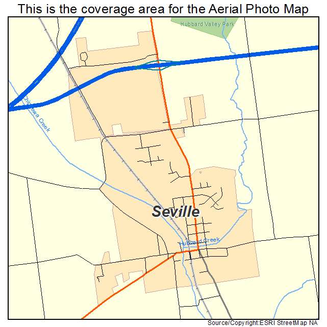 Seville, OH location map 