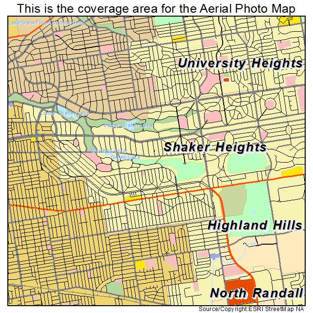 Shaker Heights, OH location map 