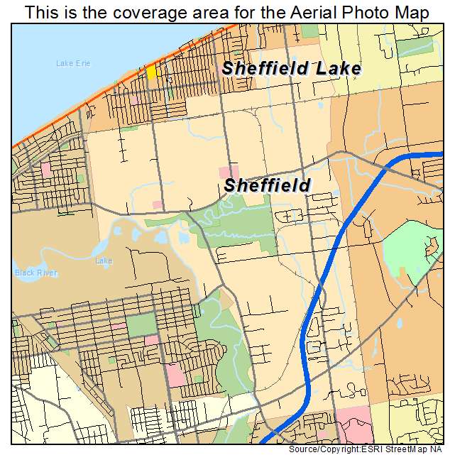 Sheffield, OH location map 