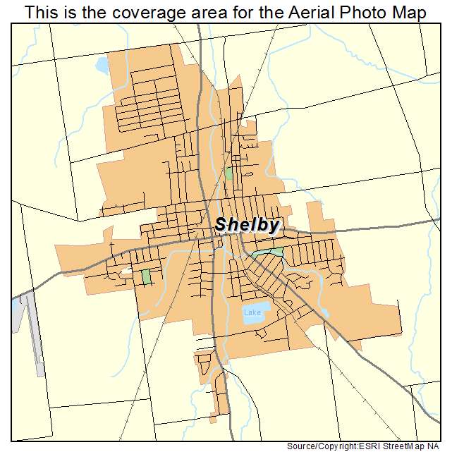 Shelby, OH location map 
