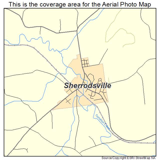 Sherrodsville, OH location map 