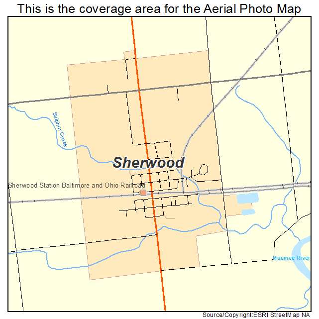 Sherwood, OH location map 