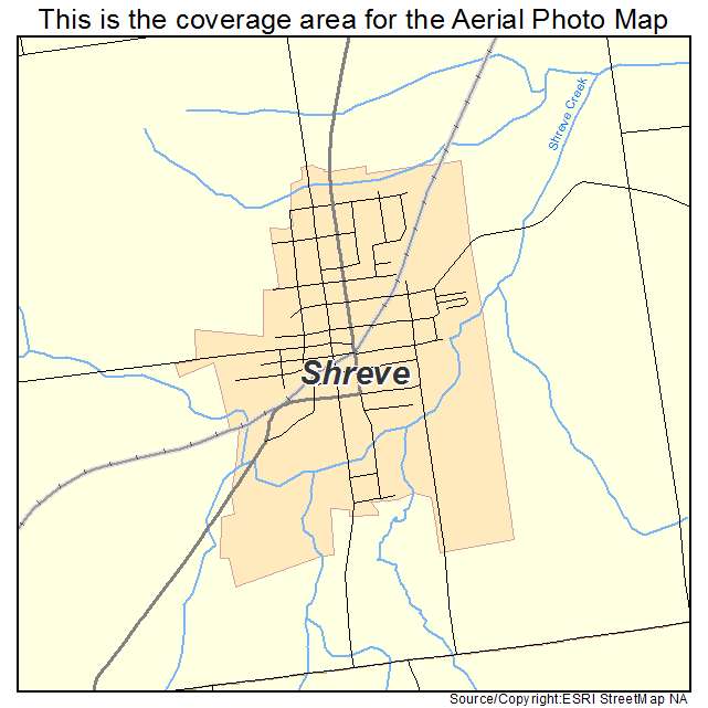 Shreve, OH location map 