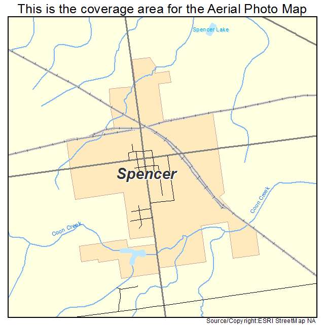Spencer, OH location map 