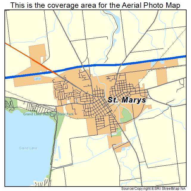 St Marys, OH location map 