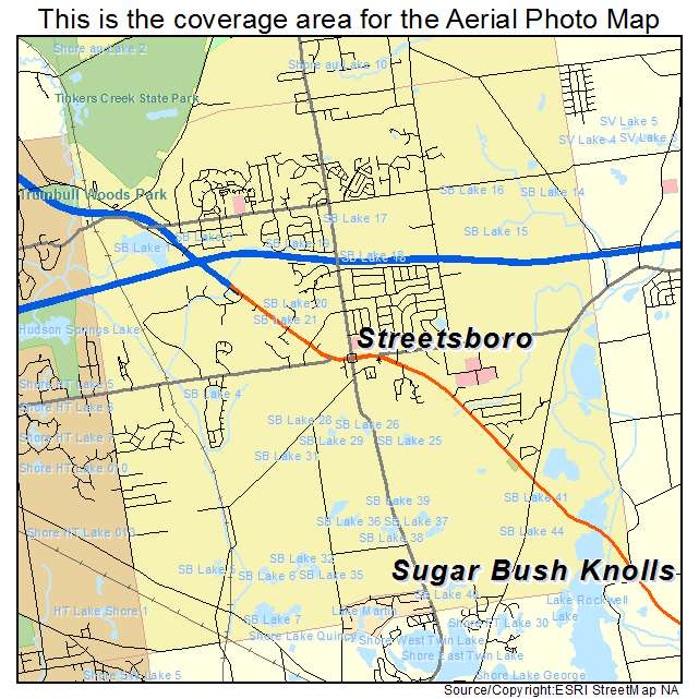 Streetsboro, OH location map 