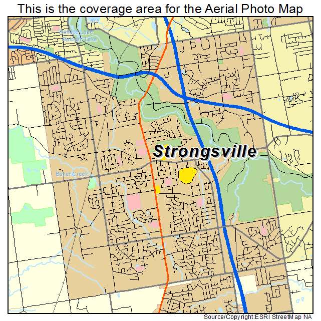 Strongsville, OH location map 