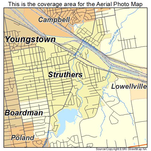 Struthers, OH location map 