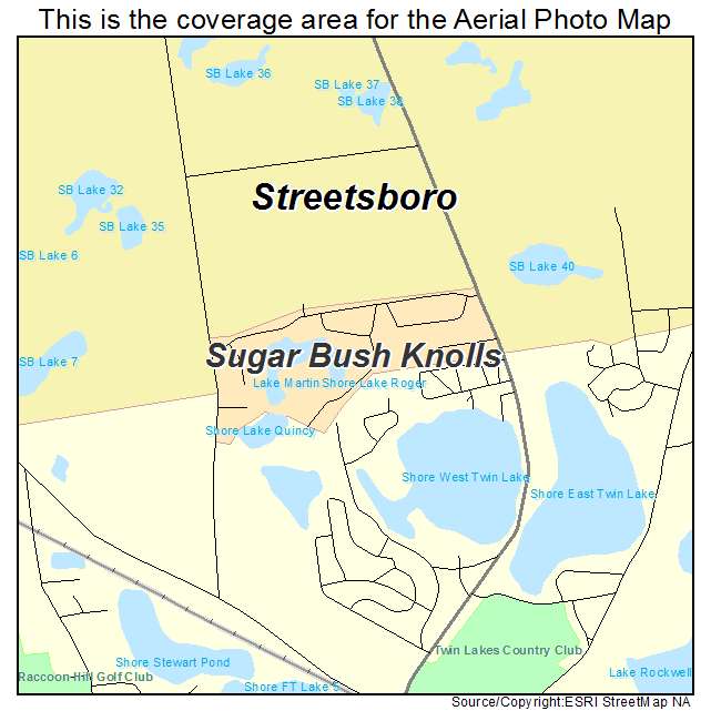 Sugar Bush Knolls, OH location map 