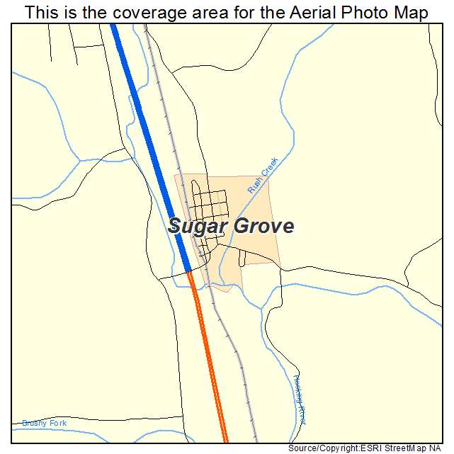 Sugar Grove, OH location map 