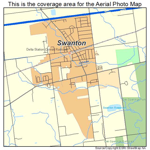 Swanton, OH location map 
