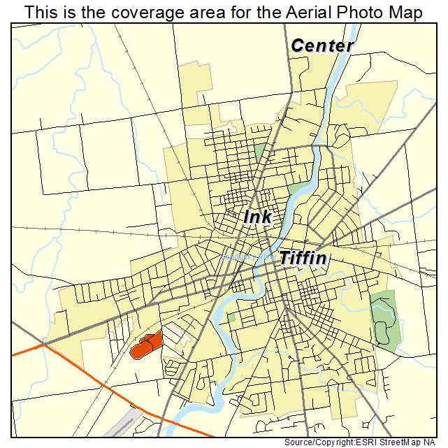 Tiffin, OH location map 