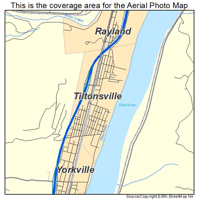 Tiltonsville, OH location map 