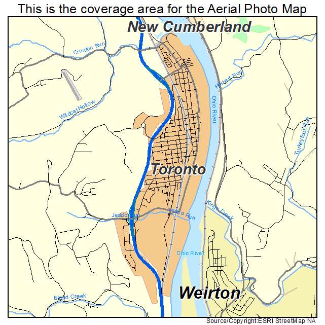 Toronto, OH location map 