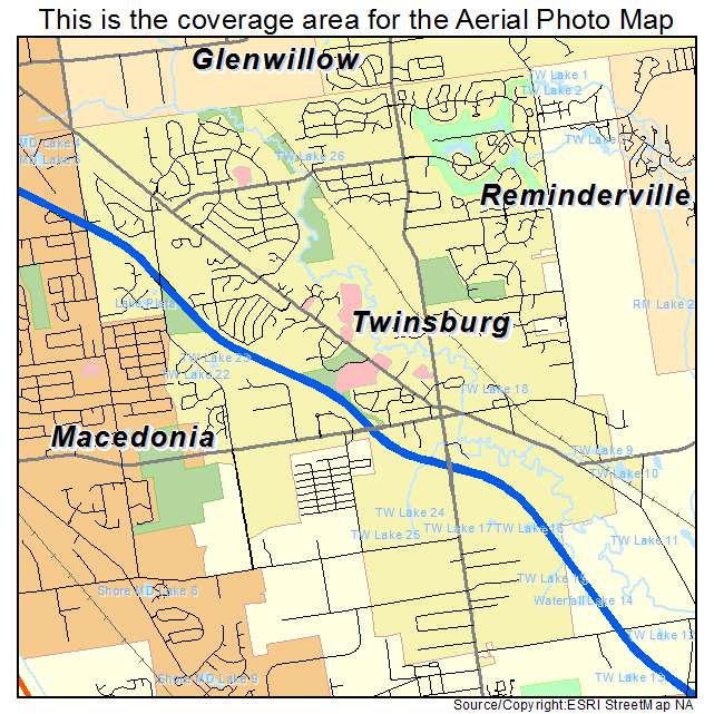 Twinsburg, OH location map 