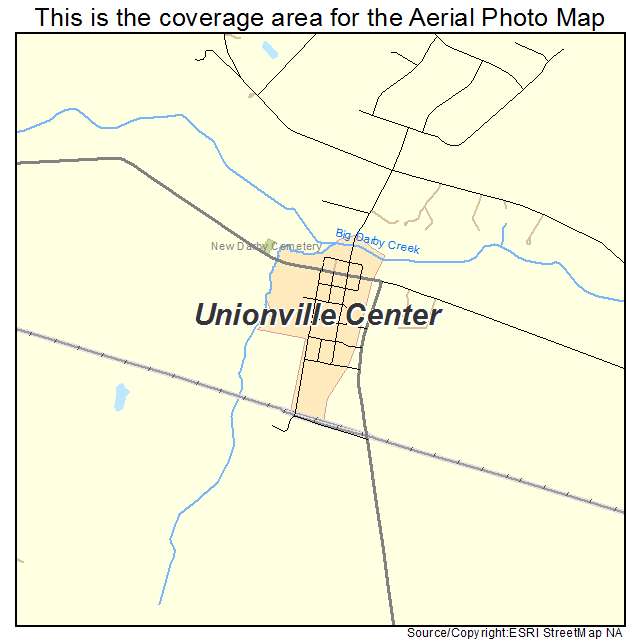 Unionville Center, OH location map 