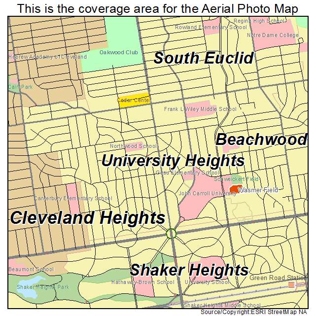 University Heights, OH location map 